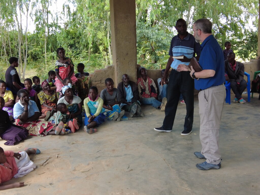 Visit to Lisao camp - speaking to displaced people