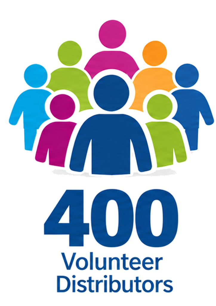 Around 400 volunteer literature distributors